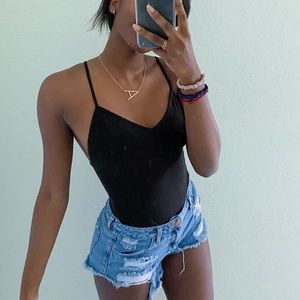 Strappy Black bodysuit